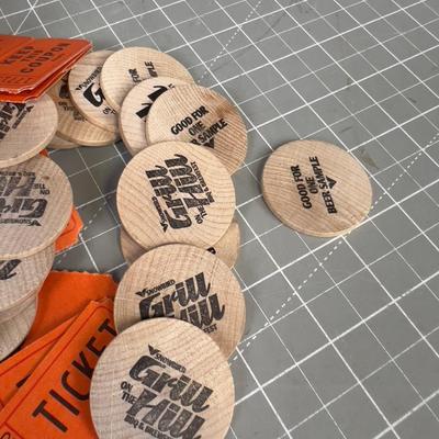 A whole Basket Full of Tokens with "Grill on the Hill -  Beer Sample" 