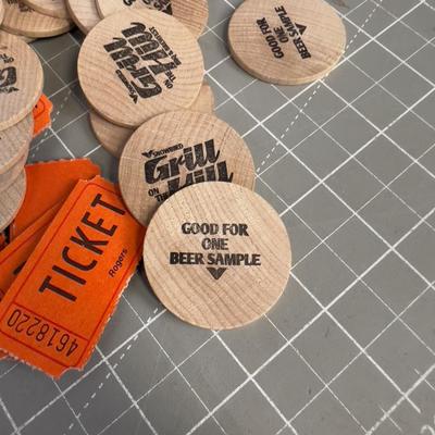 A whole Basket Full of Tokens with "Grill on the Hill -  Beer Sample" 