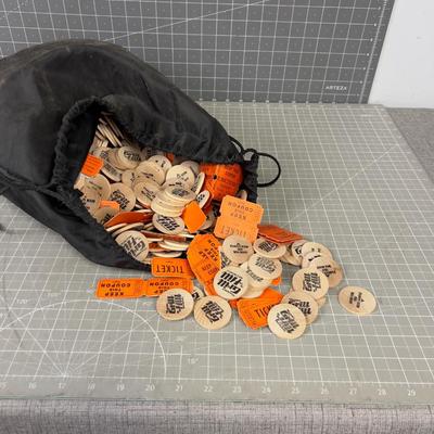 A whole Basket Full of Tokens with "Grill on the Hill -  Beer Sample" 