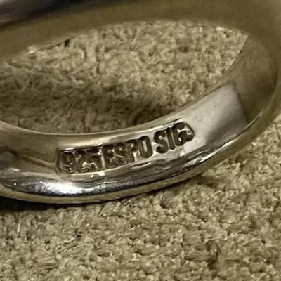 modernist ESPO SIG JOSEPH ESPOSITO STERLING SILVER RING SIZE 7.75