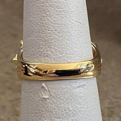 Amethyst Crystal and Pinfire Opal Burst Ring 18k Yellow Gold Plate