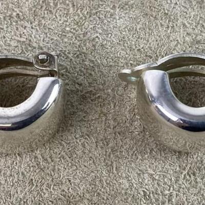 modernist MWS STERLING CLIP EARRINGS
