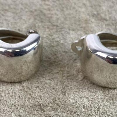 modernist MWS STERLING CLIP EARRINGS