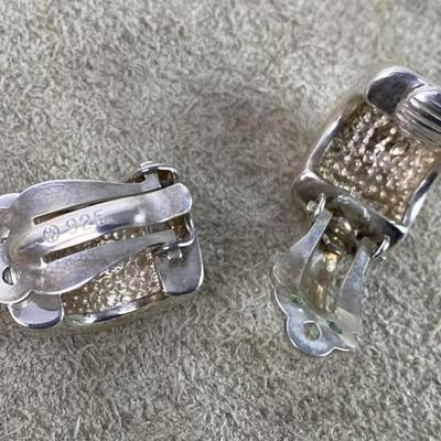 modernist MWS STERLING CLIP EARRINGS