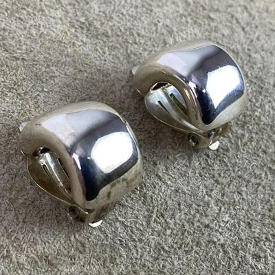 modernist MWS STERLING CLIP EARRINGS
