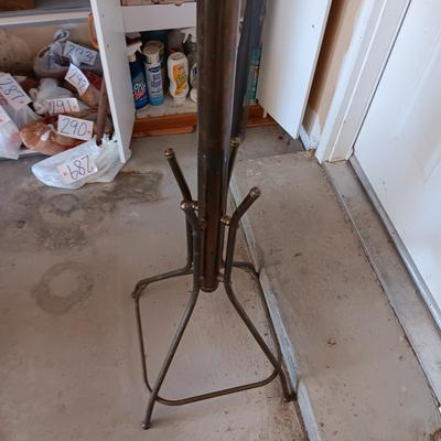 VINTAGE 6 FOOT BRASS COAT RACK