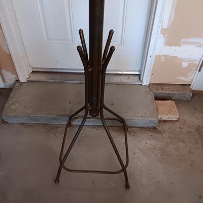 VINTAGE 6 FOOT BRASS COAT RACK