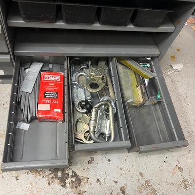 Two Vertical Storage Cabinets With Contents (B1-MG)