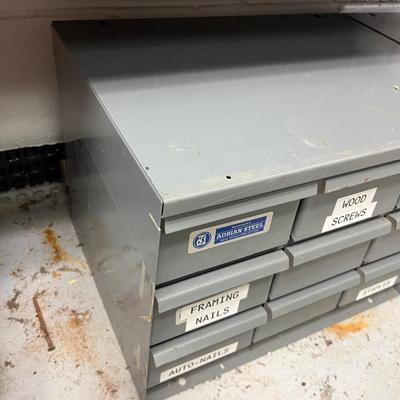 Two Vertical Storage Cabinets With Contents (B1-MG)