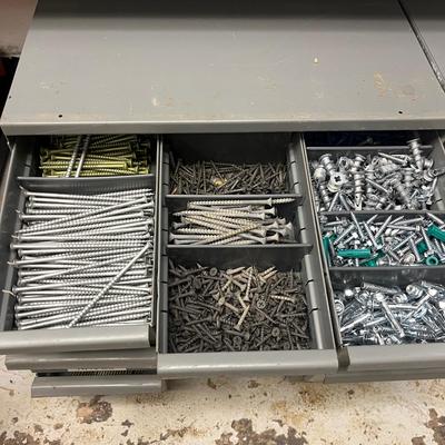 Two Vertical Storage Cabinets With Contents (B1-MG)