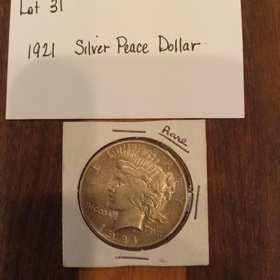 1921 Peace Dollar