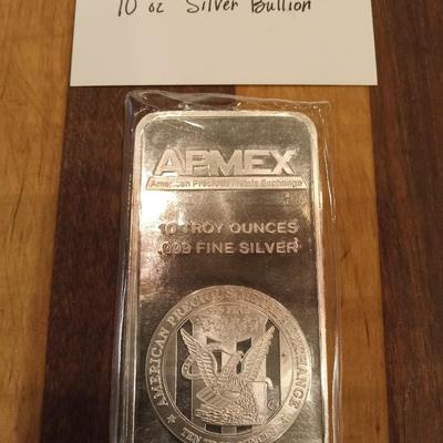 10 troy oz silver bar