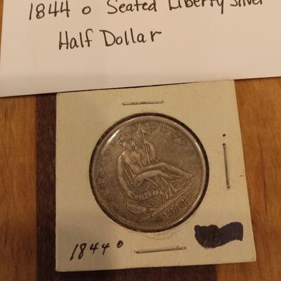 1844 Seated liberty half dollar