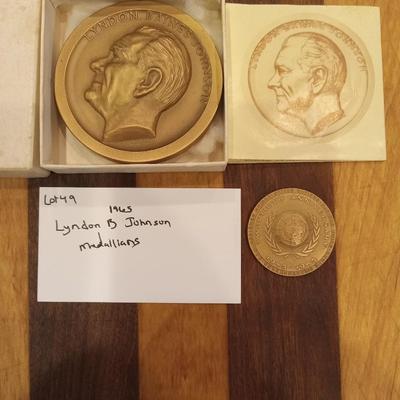 1965 Lyndon B Johnson medallions