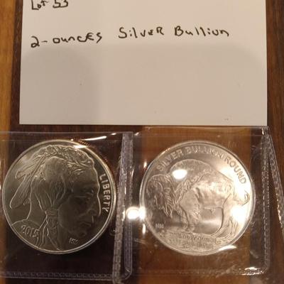 2 1 troy ounce silver bullion
