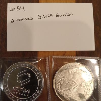2. Troy ounce silver bullion rounds