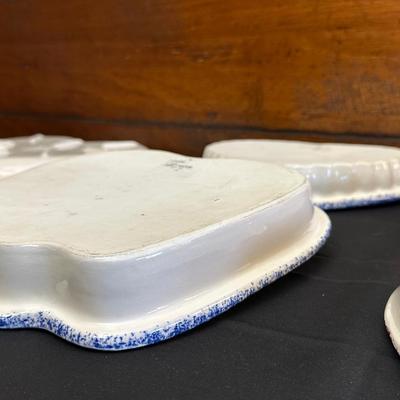 Collection of Blue & Red Ceramic Serving Dishes