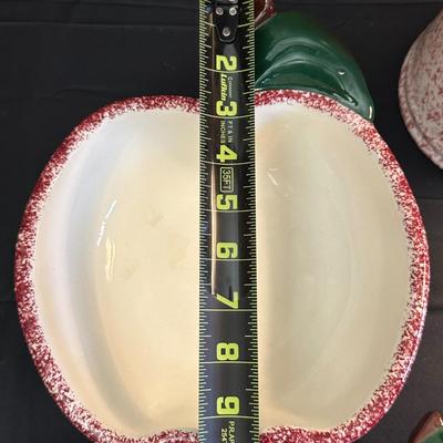 Collection of Blue & Red Ceramic Serving Dishes