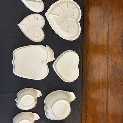 Collection of Blue & Red Ceramic Serving Dishes