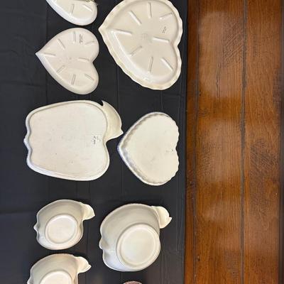 Collection of Blue & Red Ceramic Serving Dishes