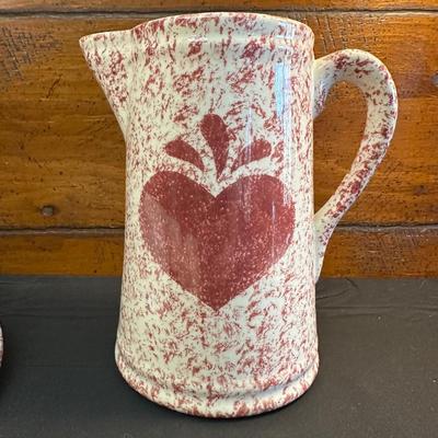 Collection of Blue & Red Ceramic Serving Dishes