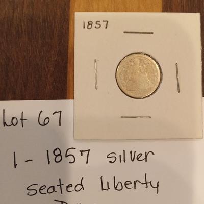 1857 seated liberty dime