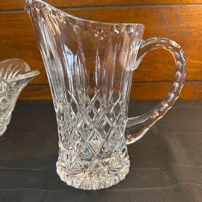 Crystal Pitchers and Bowl