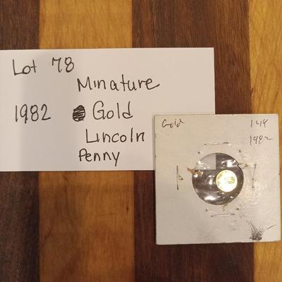 1982 miniature lincoln penny