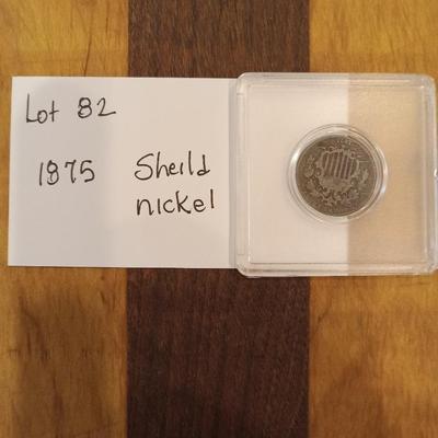1875 shield nickle