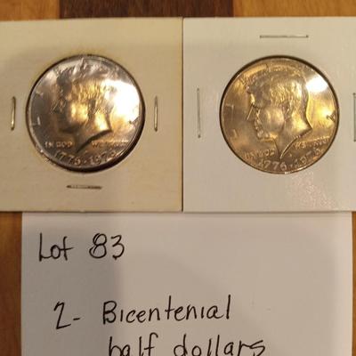 2 kennedy half dollars