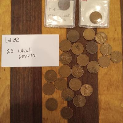 25 wheat pennies
