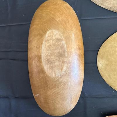 Primitive Wood Bowls, Rolling Pins, Cutting Board and China Plate