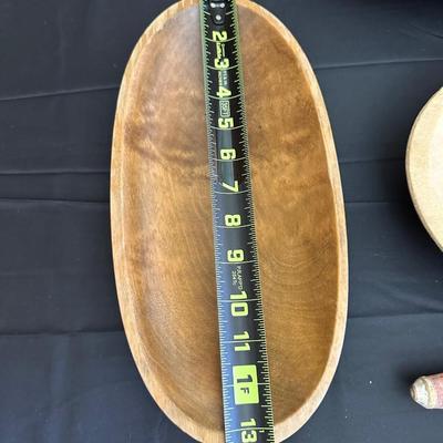 Primitive Wood Bowls, Rolling Pins, Cutting Board and China Plate