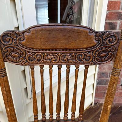 Vintage Wood Hand Caned Chairs