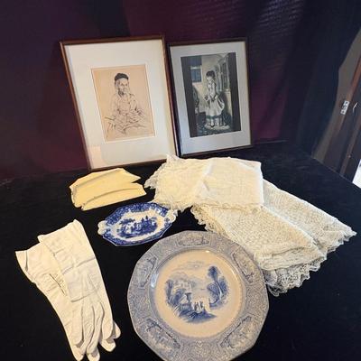 Roselle Osk Signed Original Etching, Vintage Women’s Accessories & More (D-ES)