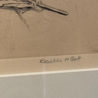 Roselle Osk Signed Original Etching, Vintage Women’s Accessories & More (D-ES)