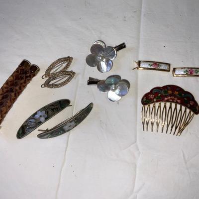 Lot of vintage to now hair accessories.