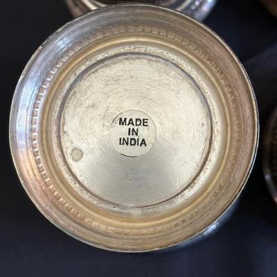 Silver plated Julep Cups & Pewter Napkin Rings