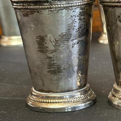 Silver plated Julep Cups & Pewter Napkin Rings