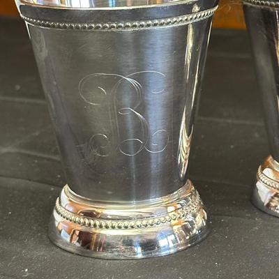 Silver plated Julep Cups & Pewter Napkin Rings