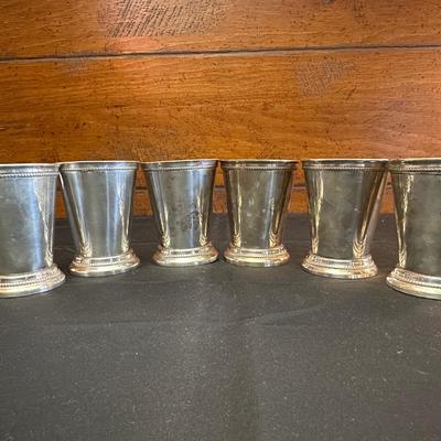 Silver plated Julep Cups & Pewter Napkin Rings