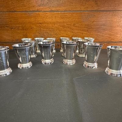 Silver plated Julep Cups & Pewter Napkin Rings