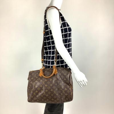 531 Vintage LOUIS VUITTON Monogram Speedy 30 Satchel Bag with Strap
