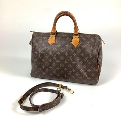531 Vintage LOUIS VUITTON Monogram Speedy 30 Satchel Bag with Strap