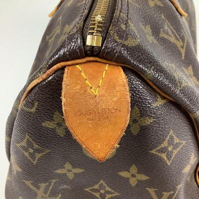 531 Vintage LOUIS VUITTON Monogram Speedy 30 Satchel Bag with Strap