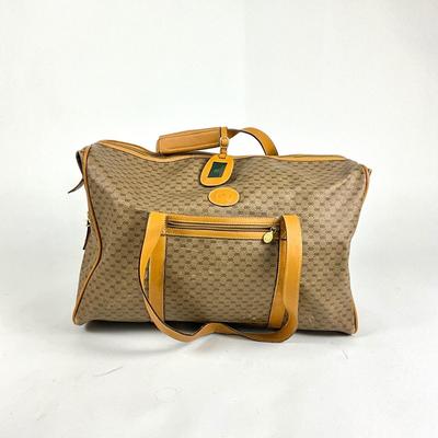 532 As Is Vintage Gucci Micro Monogram Overnight Bag