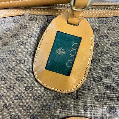 532 As Is Vintage Gucci Micro Monogram Overnight Bag