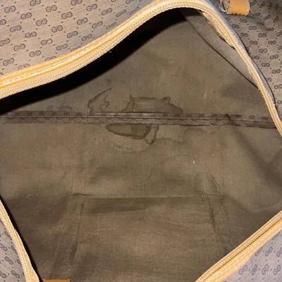 532 As Is Vintage Gucci Micro Monogram Overnight Bag