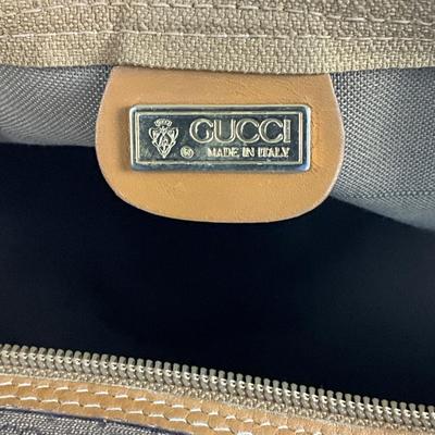532 As Is Vintage Gucci Micro Monogram Overnight Bag