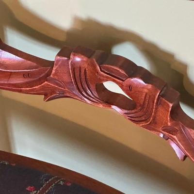 Vintage Carved Wooden Chairs